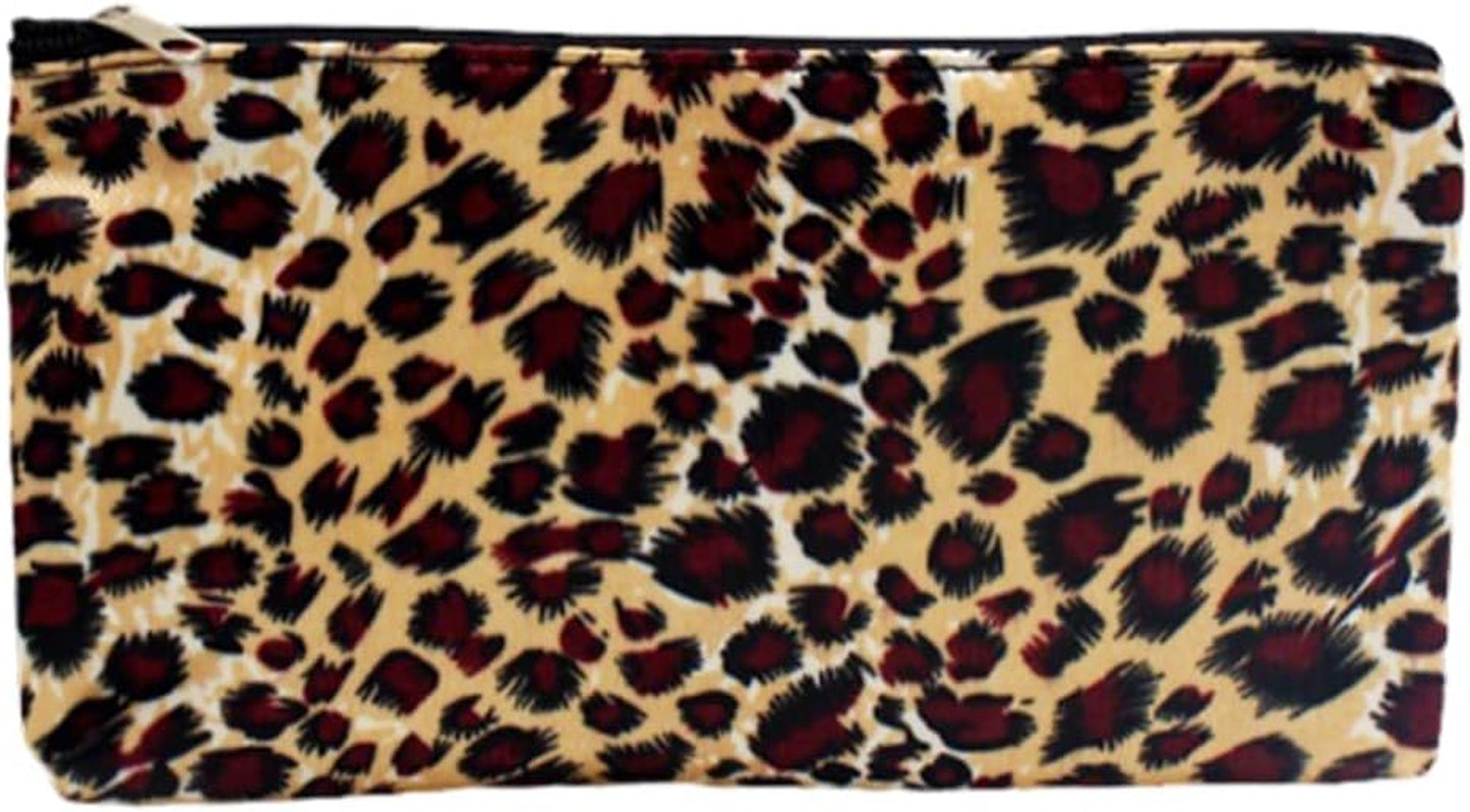 Mini Leopard Makeup Cosmetic Bag for Purse Toiletry Travel Women Cute Zipper Pouch