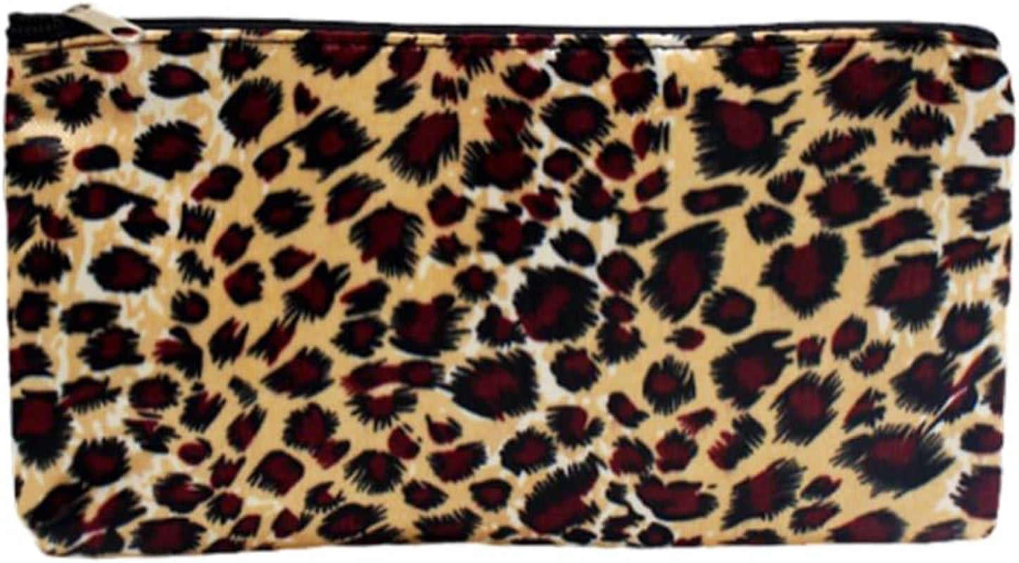 Mini Leopard Makeup Cosmetic Bag for Purse Toiletry Travel Women Cute Zipper Pouch