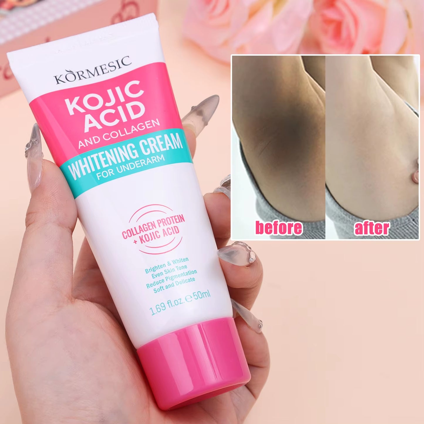 Body Moisturizing Underarm Whitening Cream Bleach Butt Knee Private Parts Melanin Brighten Lighten Dark Skin Care Women Beauty